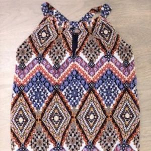Patterned Boho Tank Blouse